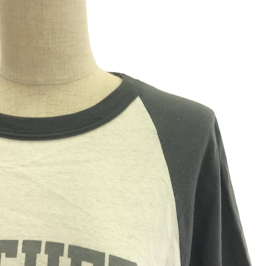 Americana / アメリカーナ | NORTHERN UNIVERSITY ラグラン Tシャツ ワンピース | F | ホワイト / チャコール | レディース
