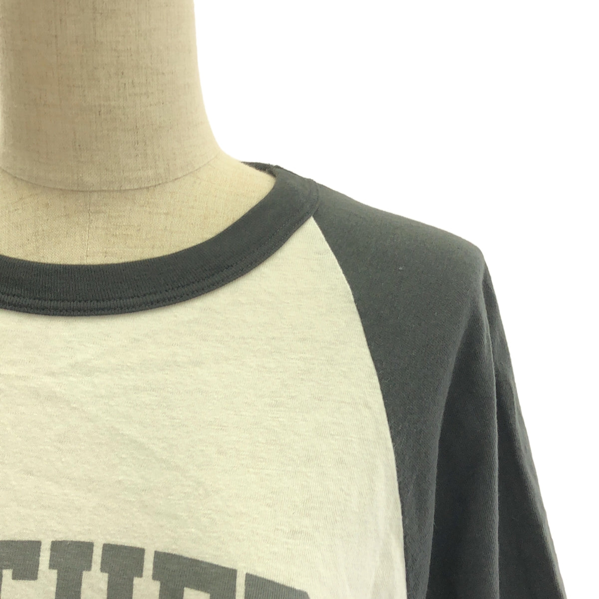 Americana / アメリカーナ | NORTHERN UNIVERSITY ラグラン Tシャツ ワンピース | F | ホワイト / チャコール | レディース