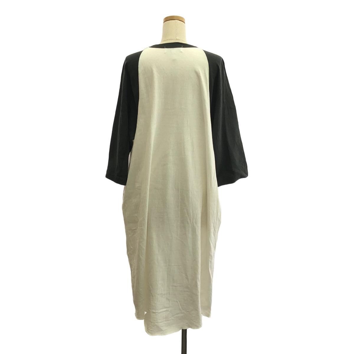 Americana / 아메리카나 | NORTHERN UNIVERSITY 라글란 티셔츠 원피스 | F | 화이트 / 차콜 | 여성