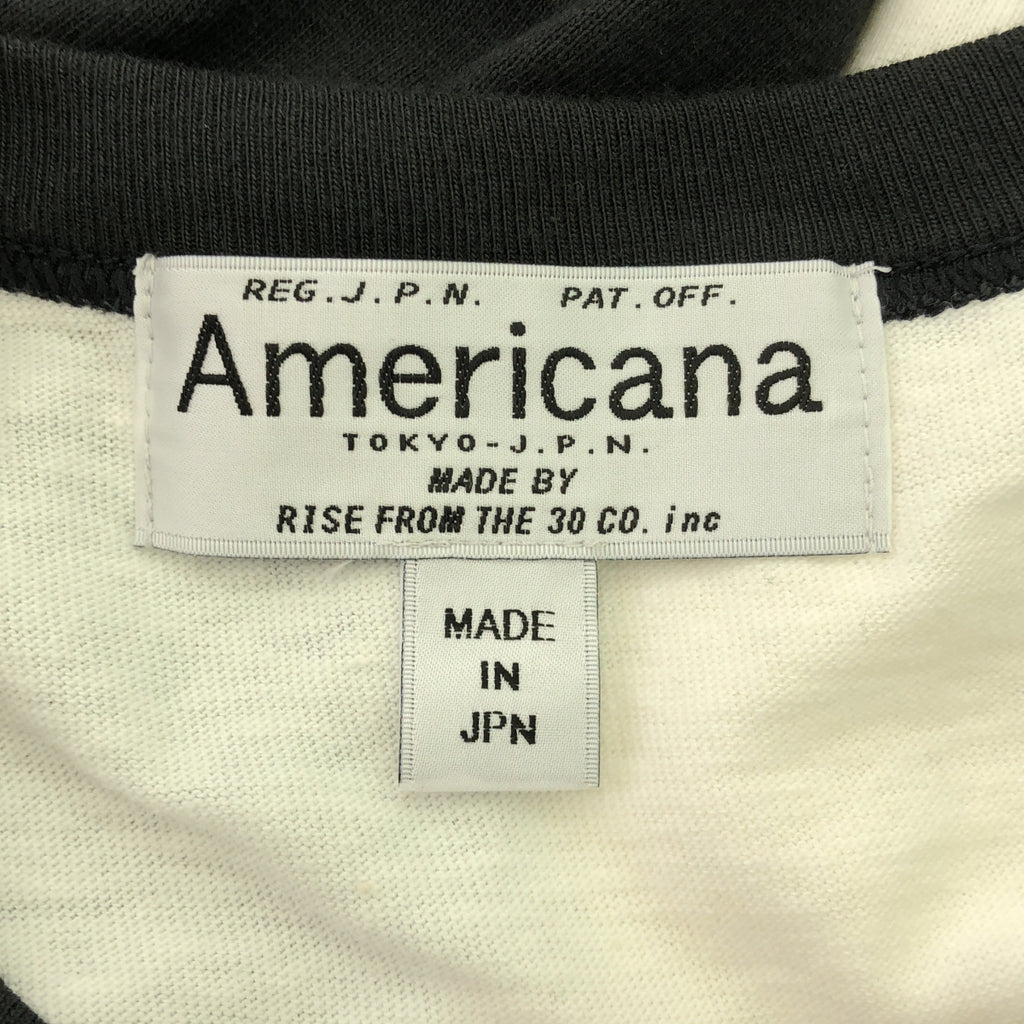 Americana / アメリカーナ | NORTHERN UNIVERSITY ラグラン Tシャツ ワンピース | F | ホワイト / チャコール | レディース