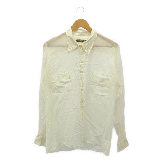 Paul Harnden | Cotton gauze regular collar shirt | XS | Ecru | Men's