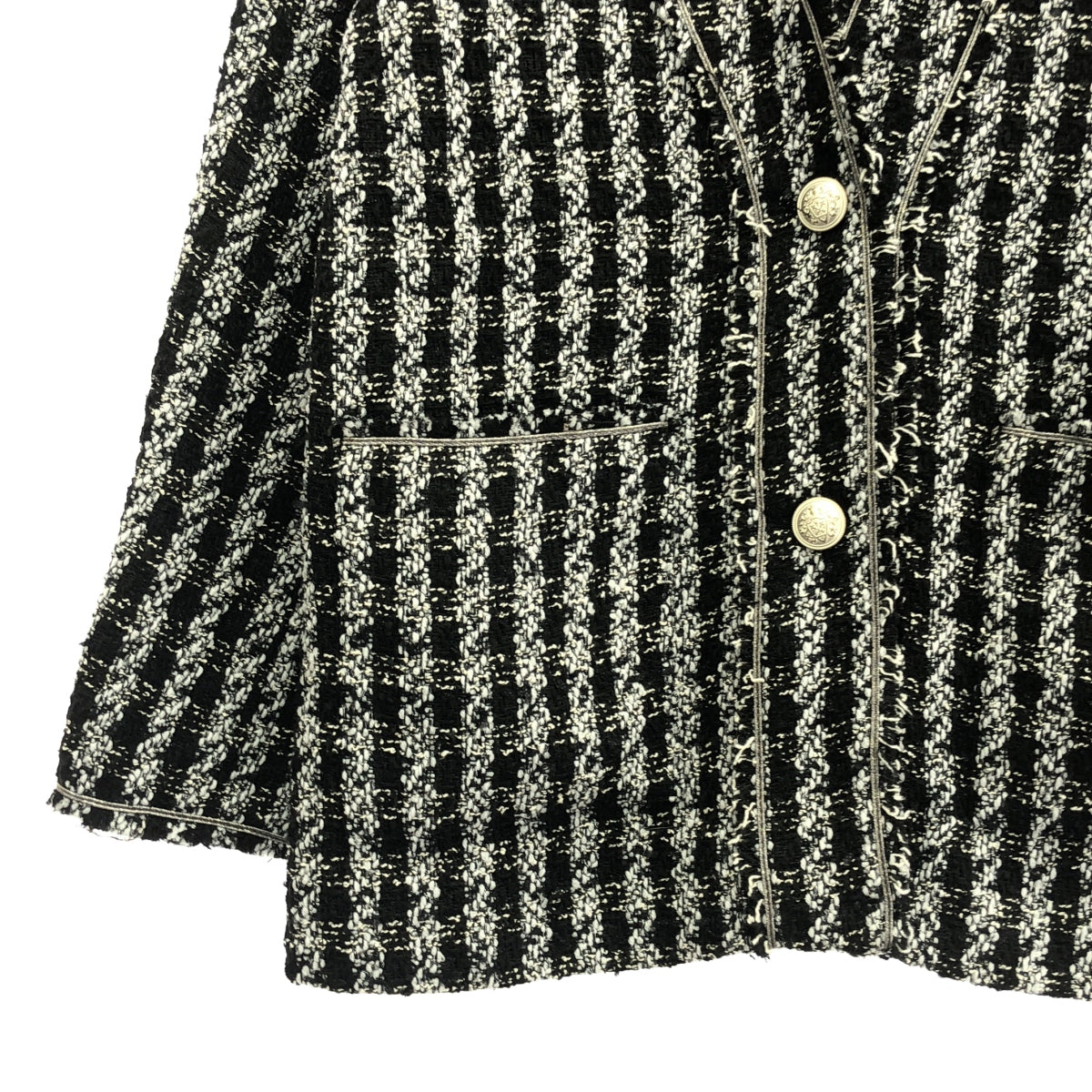 SLOBE IENA | Tweed collarless jacket | F | Women's