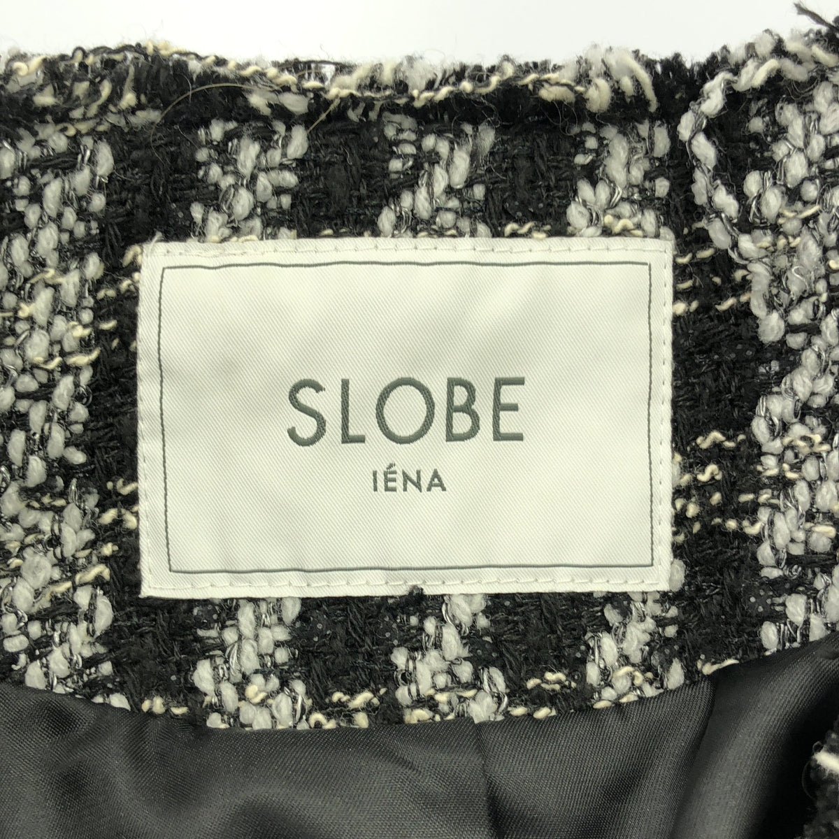 SLOBE IENA | Tweed collarless jacket | F | Women's