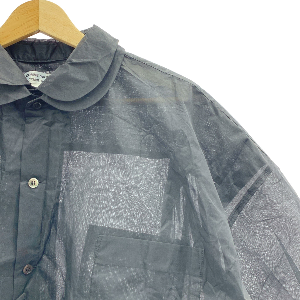 COMME des GARCONS COMME des GARCONS / 콤콤 | 2024AW | 라운드 컬러 레이어드 오간지 시아 블라우스 | XS |