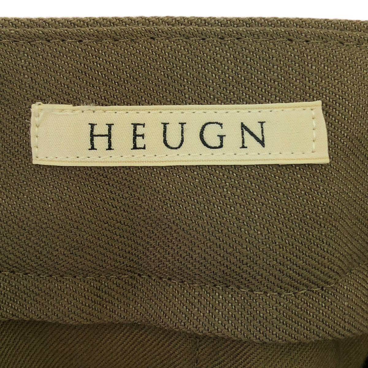 【美品】  HEUGN / ユーゲン | AARON ウールリネン 2インプリーツ サイドアジャスター テーパードパンツ | 2 | ブラウン | メンズ