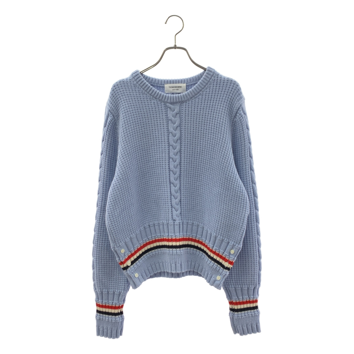 美品】 THOM BROWNE / トムブラウン | ウール ケーブル クルーネック