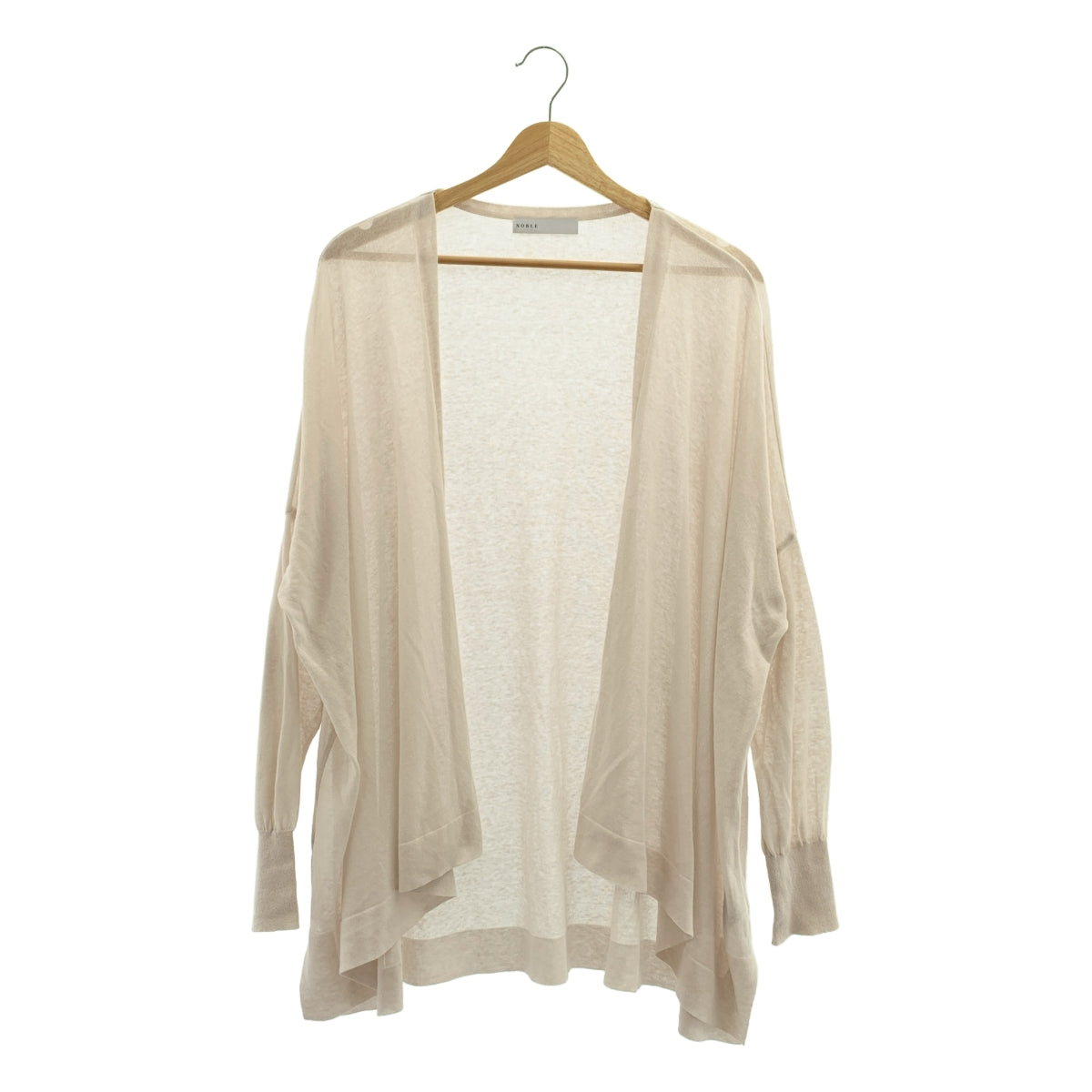 【成色極佳】NOBLE | 2024秋冬系列 | 18G 薄紗開襟衫 | 米色 | 女款