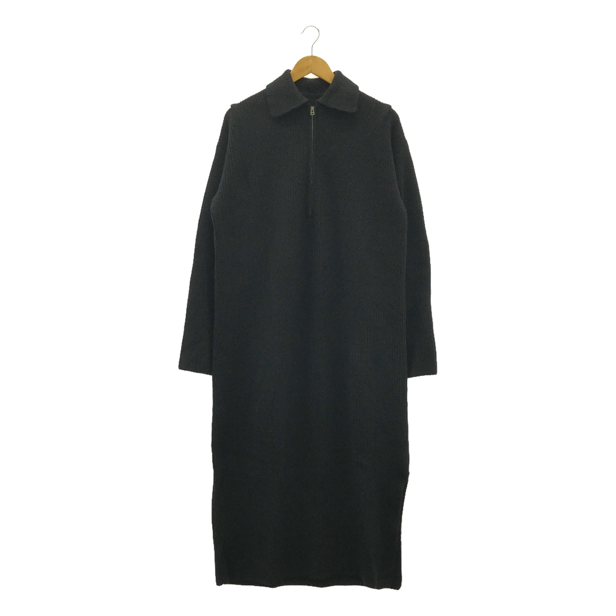 CITYSHOP | 2024AW | ZIP UP KNIT DRESS | 38 | Black | Women's