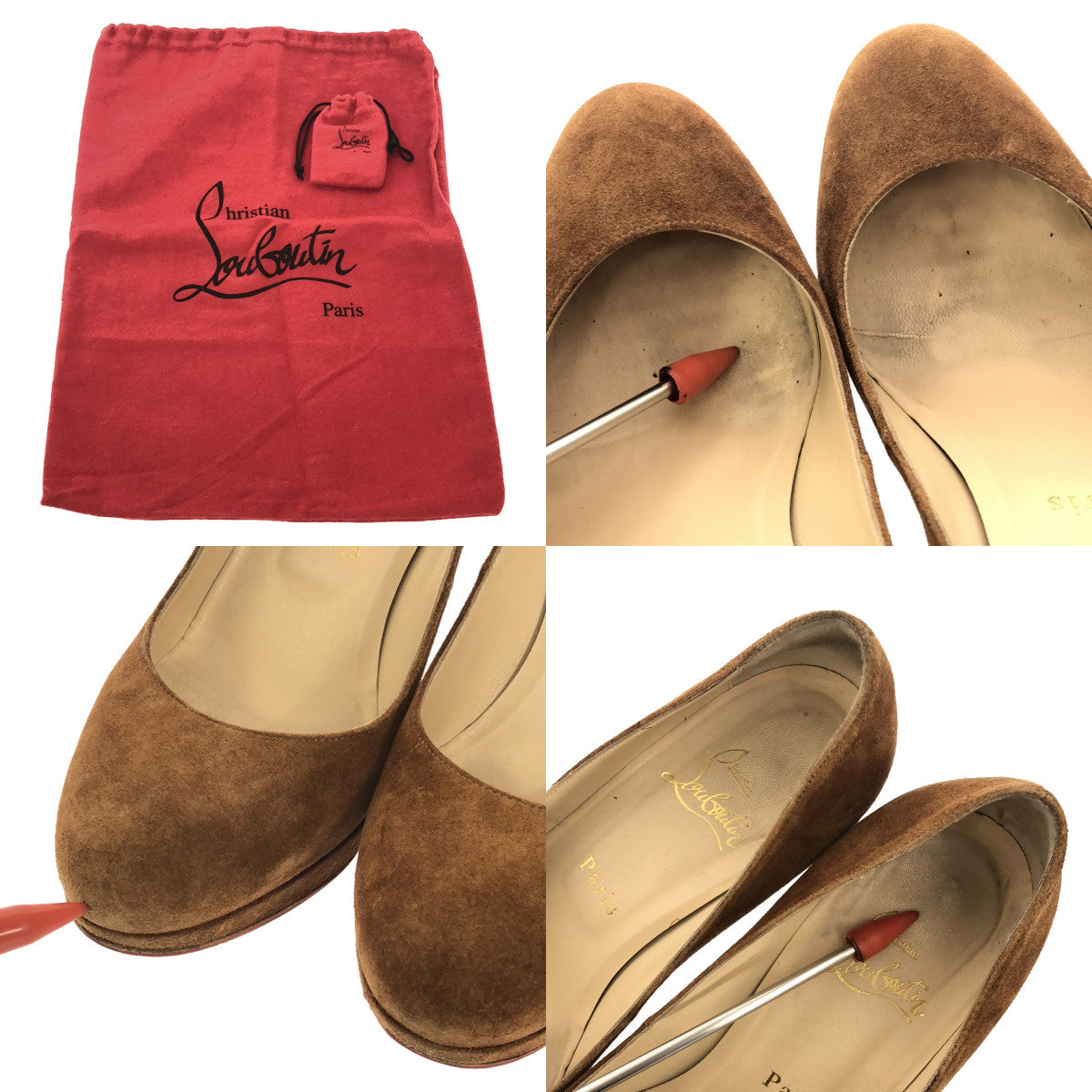 Christian Louboutin | NEW SIMPLE PUMP 100 Suede Leather Heel Pumps | 37 | Brown | Women's