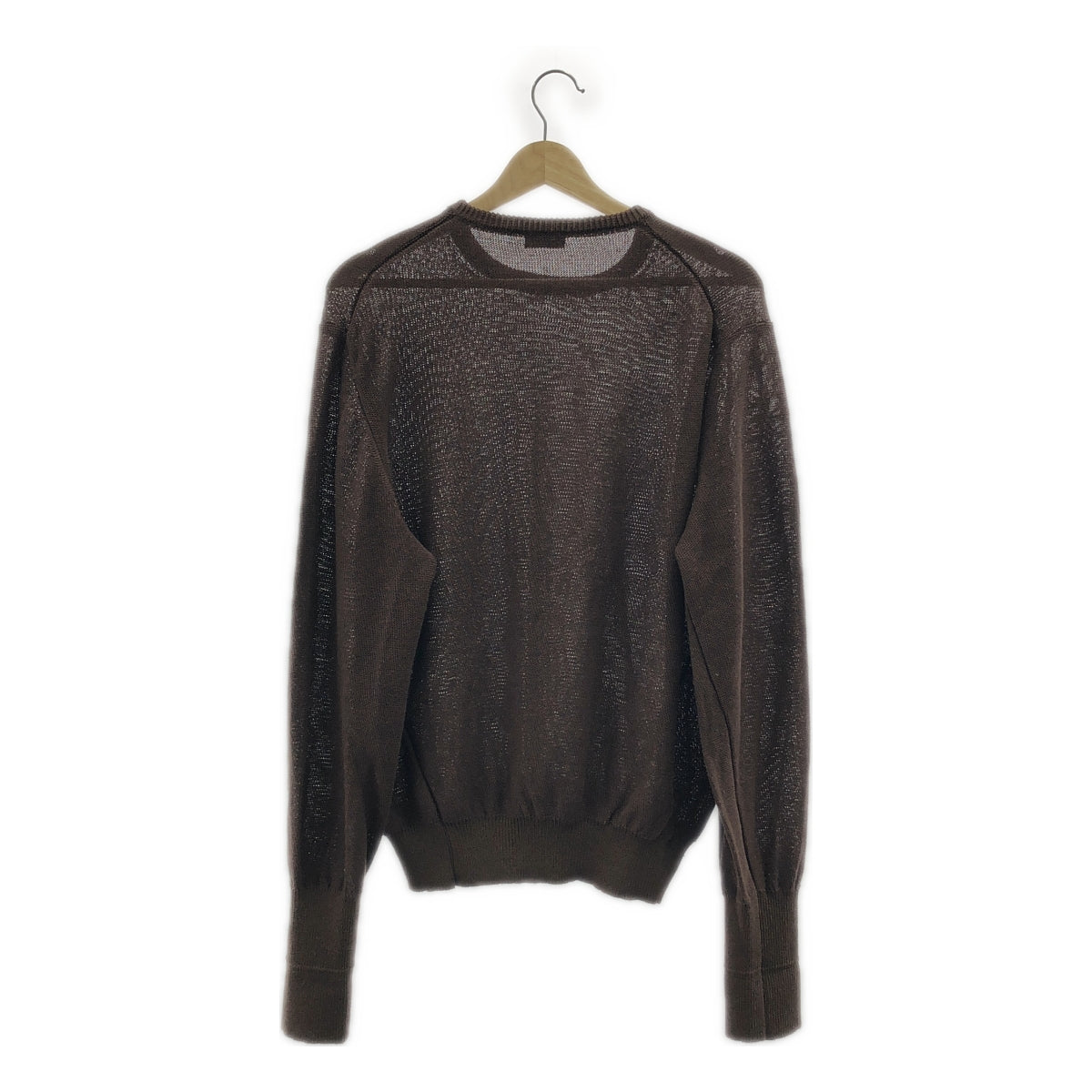 【美品】  MAATEE&SONS / マーティー&サンズ | 2024SS | 強撚LINEN ひょっとこ C/N SWEATER クルーネック リネンニット セーター | 3 | ブラウン | メンズ