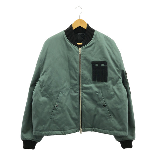 【美品】  RAF SIMONS / ラフシモンズ | Oversized Fleeced Rs Patch Bomber Jacket オーバーサイズ フリース ボンバー ジャケット | 44 | グリーン系 | メンズ