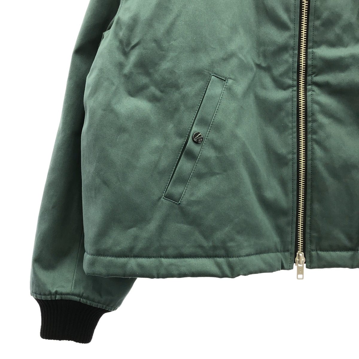 [Good Condition] RAF SIMONS | Oversized Fleeced Rs Patch Bomber Jacket | Size 44 | Green | Men's