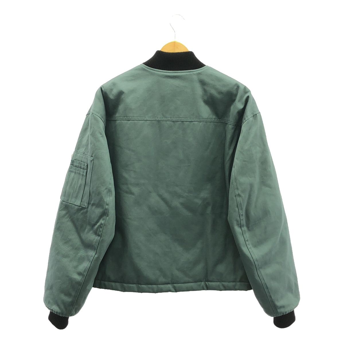 [Good Condition] RAF SIMONS | Oversized Fleeced Rs Patch Bomber Jacket | Size 44 | Green | Men's