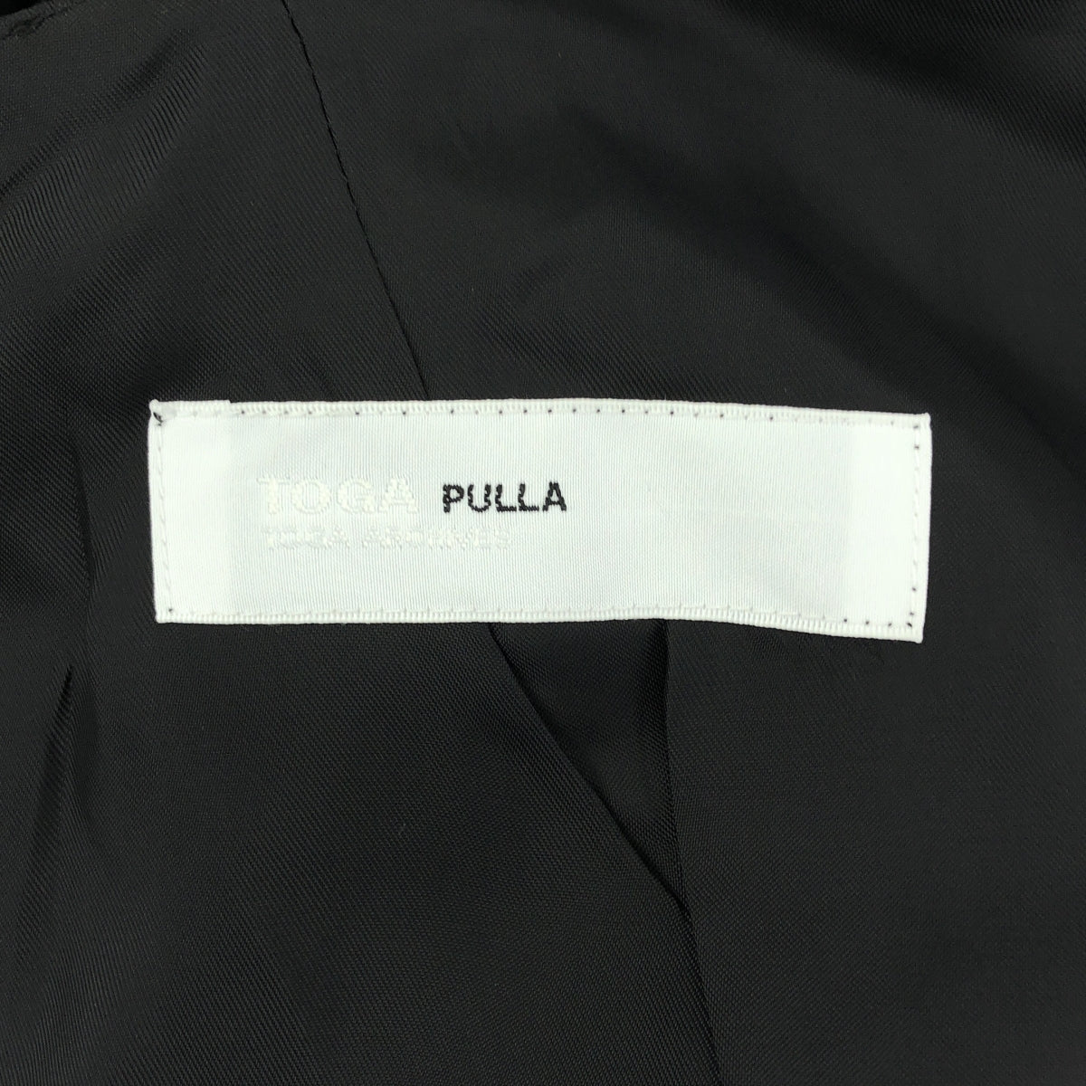 [狀況良好] TOGA PULLA | 醋酸纖維緞面洋裝 | 抽繩褶皺洋裝 | 36碼 | 黑色/淺藍色 | 女款