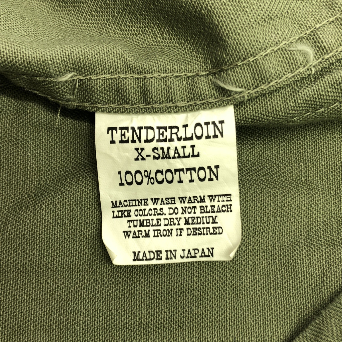 TENDERLOIN / テンダーロイン | HBT ヘリンボーン ステンシル ミリタリージャケット | XS | カーキ | メンズ