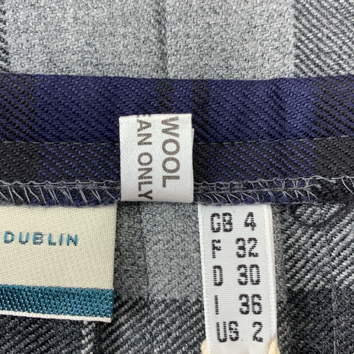 【美品】  O'NEIL OF DUBLIN / オニールオブダブリン | レザー切替 チェック キルト ラップスカート | 4 | ネイビー/オレンジ | レディース