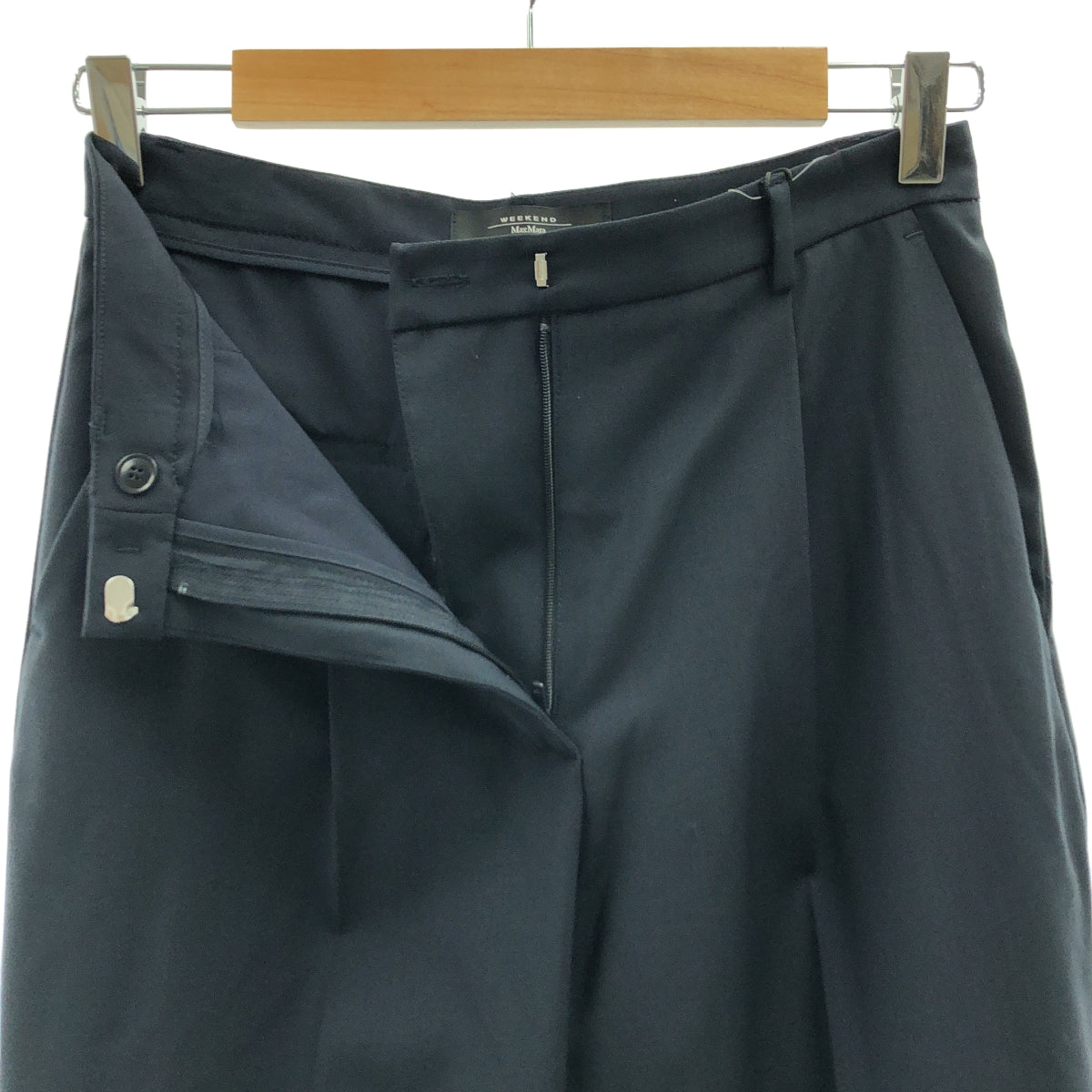 WEEKEND MAX MARA / ウィークエンドマックスマーラ | ウール タック 裾ギャザー テーパード パンツ | 36 | レディース