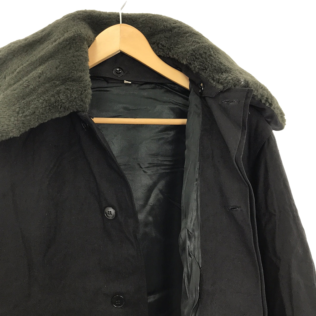 VINTAGE / Vintage clothing | 80s-90s Russian Army Soviet Army Boa collar, ribbed sleeves deck jacket | 44 | Black | Men's