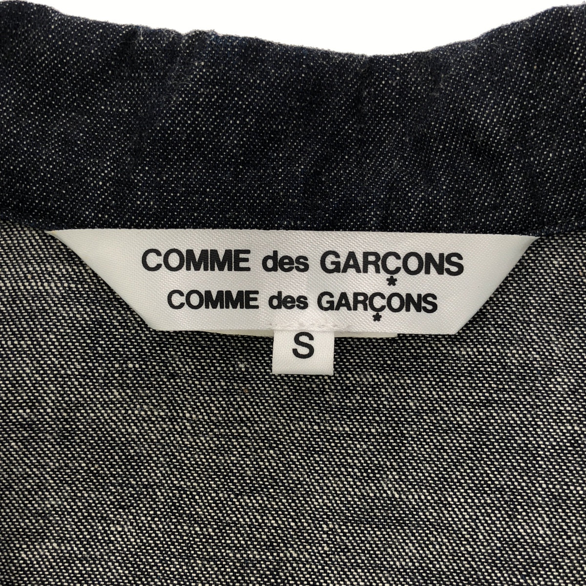 COMME des GARCONS COMME des GARCONS / 콤콤 | 2012AW | 데님 백 플리츠 싱글 체스터 숍 코트 | S | 인디고 | 여성