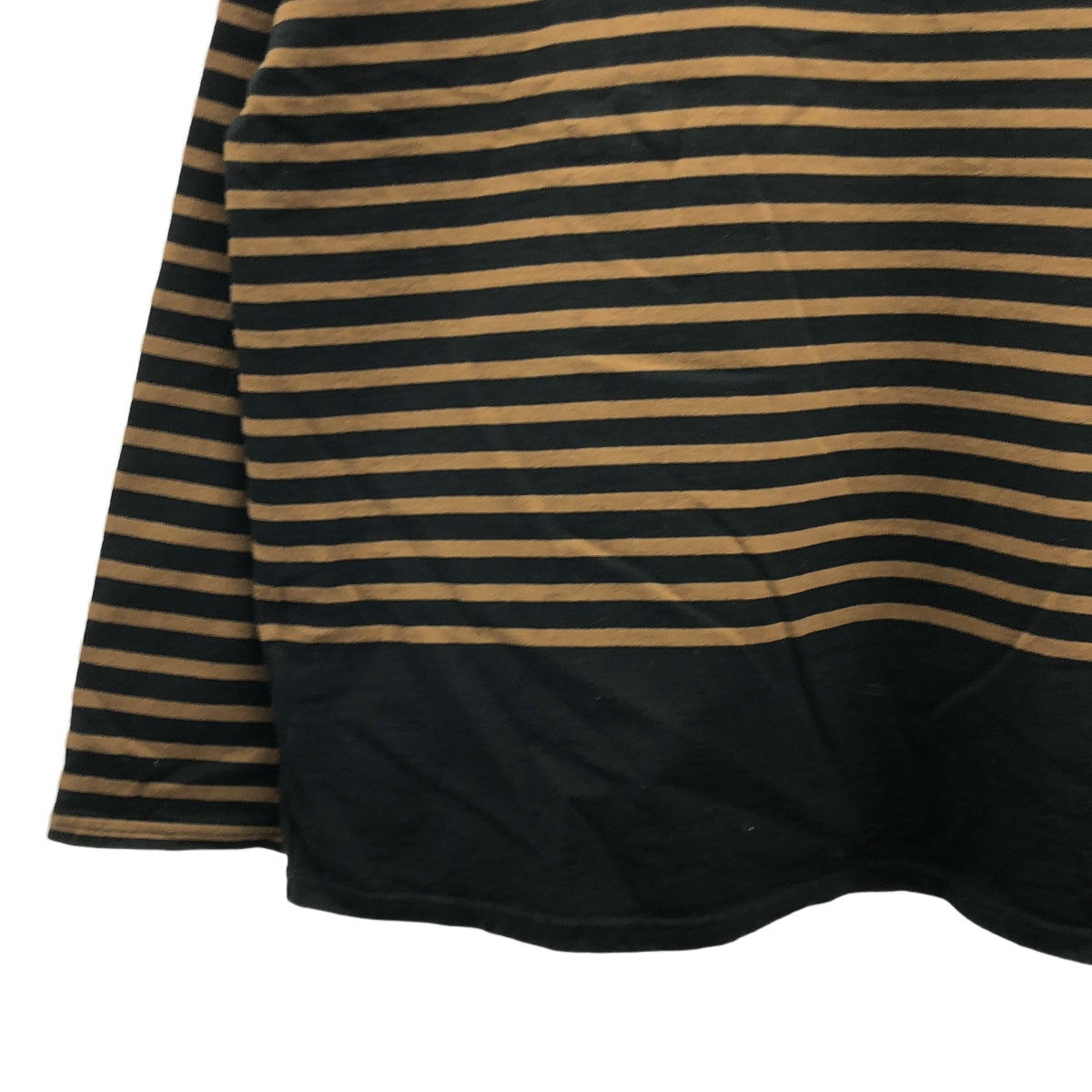 marka / マーカ | BASQUE SHIRT ORGANIC COTTON PANEL BORDER / バスク オーバーカットソー | 3 | ブラック/ブラウン | メンズ