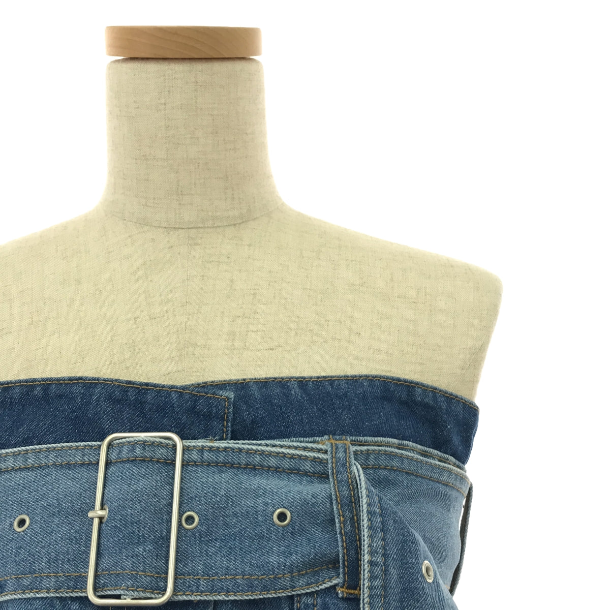 Maison Special / メゾンスペシャル | Multi Denim Wrap Belt マルチデニムラップベルト ビスチェ | F | インディゴ | レディース