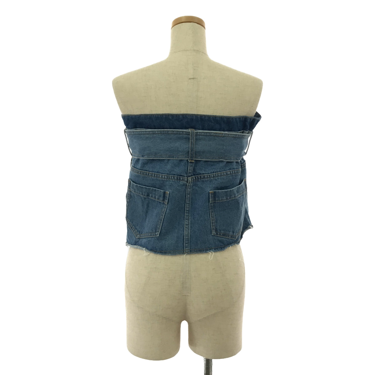 Maison Special / メゾンスペシャル | Multi Denim Wrap Belt マルチデニムラップベルト ビスチェ | F | インディゴ | レディース