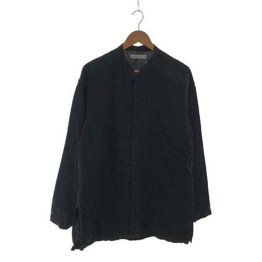 Ordinary fits | Linen band collar shirt | 2 | Black | Men's