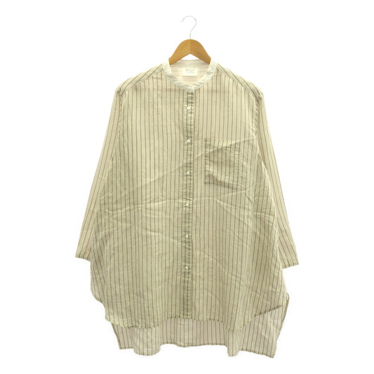 yuni IS LIKE A FLOWER TO ME / UNI | Band collar striped blouse shirt | F | Women's