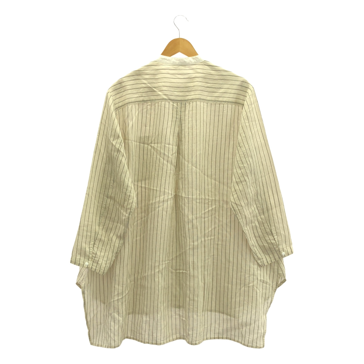 yuni IS LIKE A FLOWER TO ME / UNI | Band collar striped blouse shirt | F | Women's