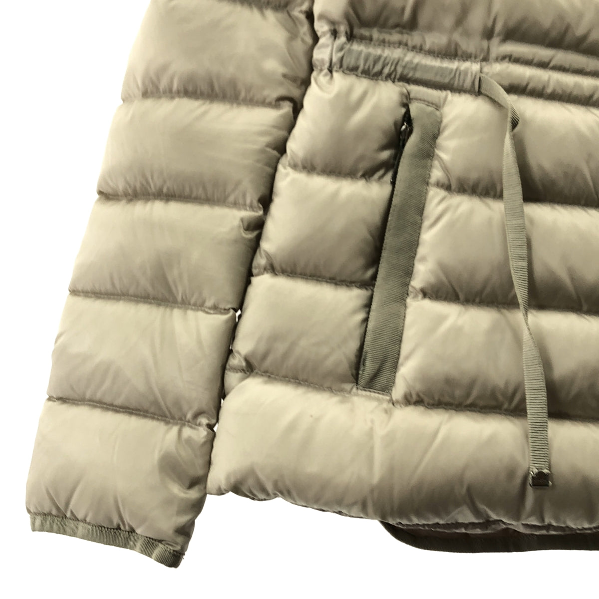 MONCLER / モンクレール | ABELIA アベリア ムートンファー付き ダウンジャケット | 1 | ライトベージュ | レディース
