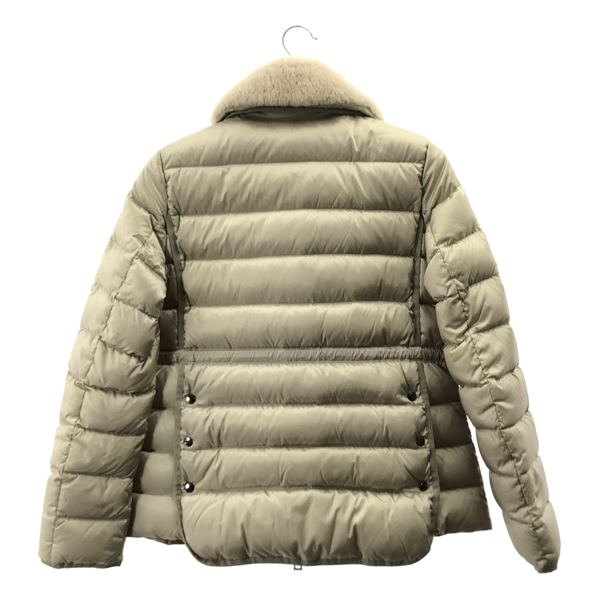 MONCLER / モンクレール | ABELIA アベリア ムートンファー付き ダウンジャケット | 1 | ライトベージュ | レディース