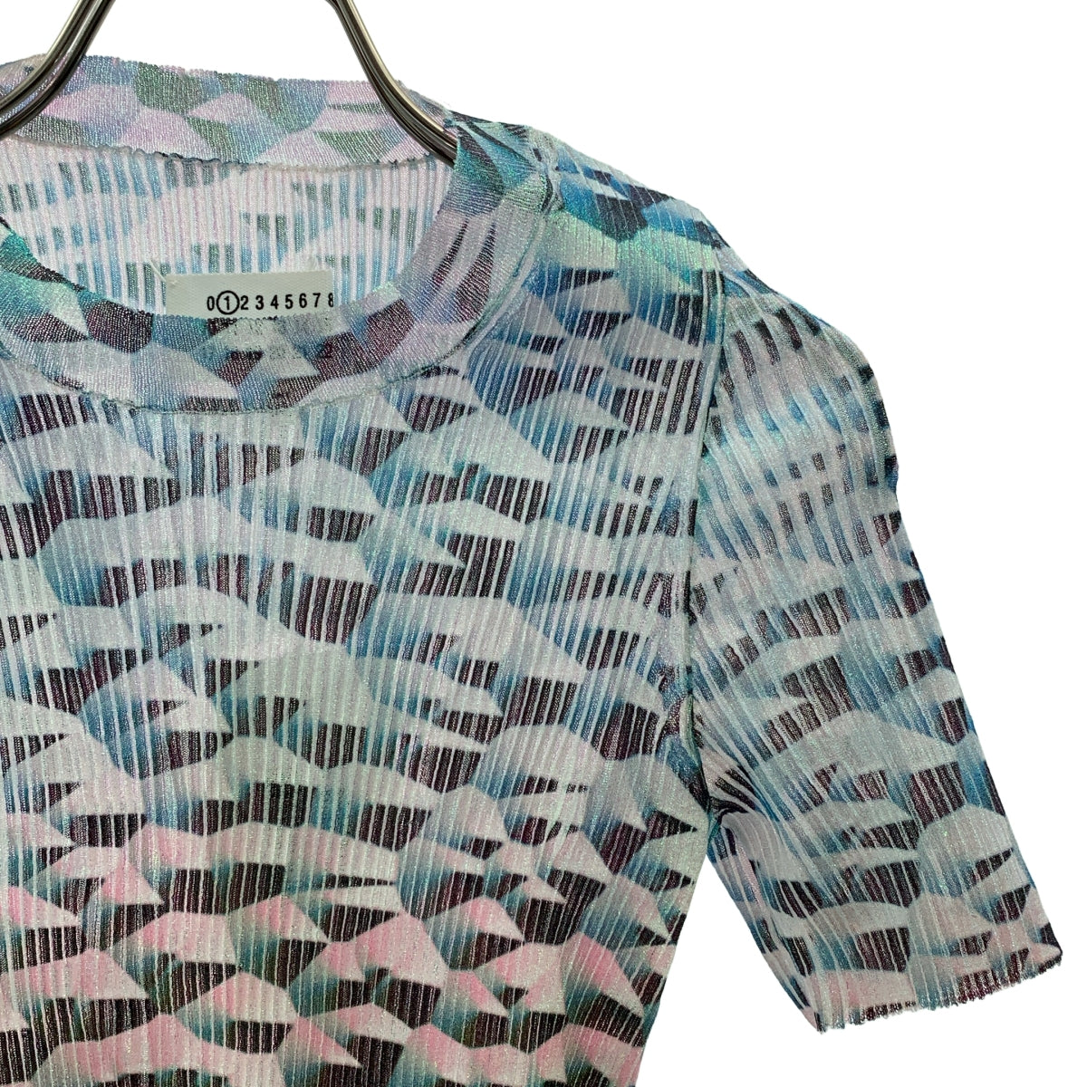 Maison Margiela / メゾンマルジェラ | 2020SS | 総柄 リブ クルーネック カットソー | S | レディース