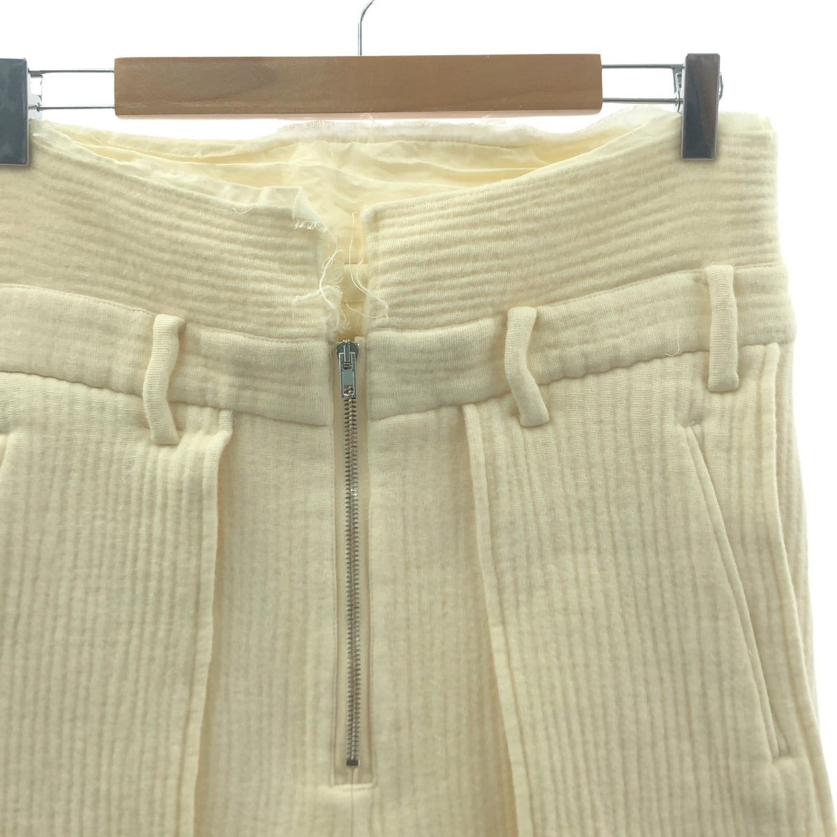 【新品】  Midorikawa / ミドリカワ | 2021AW | GAUZE TROUSERS ウール混 ガーゼトラウザー ニットパンツ | M | OFF WHITE / オフホワイト | メンズ