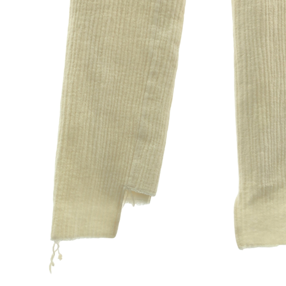 [新品] 綠川 | 2021秋冬 | 紗布長褲 羊毛混紡紗布長褲 針織褲 | M | OFF WHITE | 男款