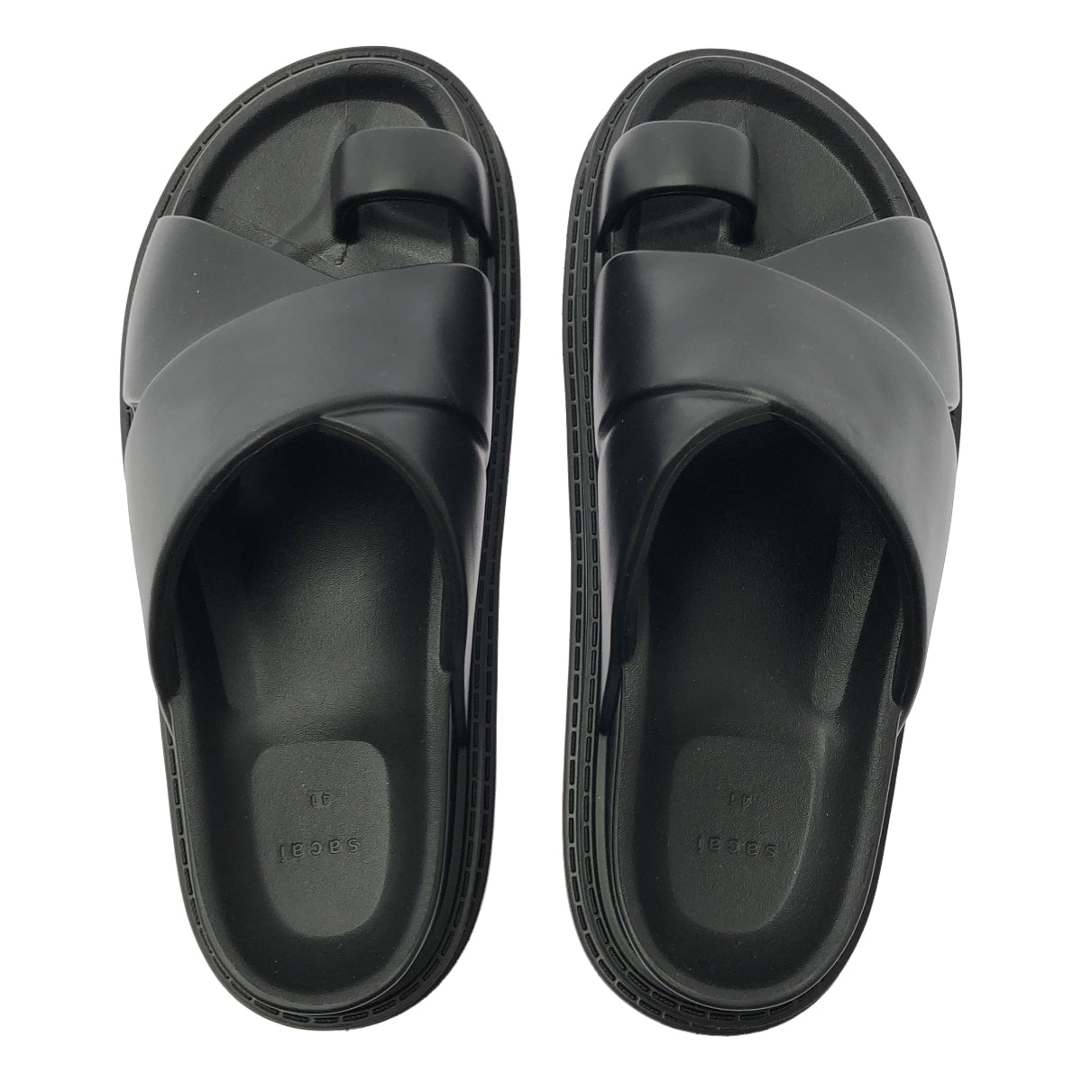 sacai / 사카이 | 2025SS | Foam Multiple Sole Sandals / 가죽 플랫폼 샌들 | 41 |