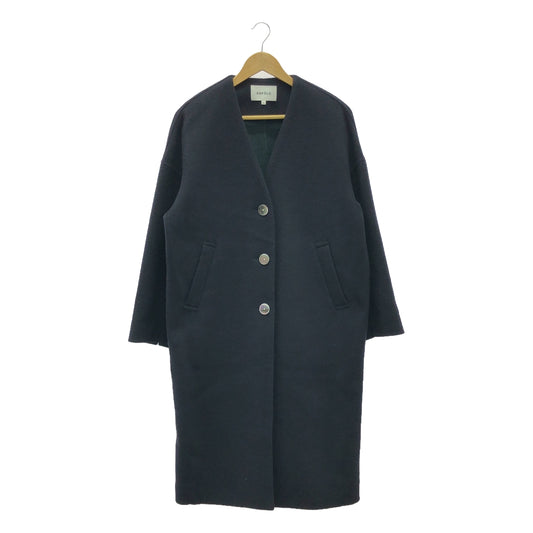 ENFOLD | Wool River No Collar Coat | Size 36 | Navy/Dark Green | Women's