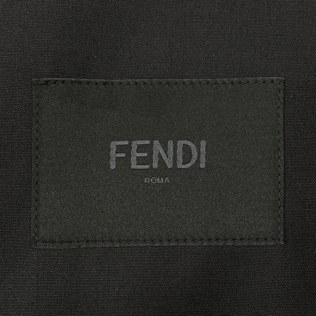 【美品】  FENDI / フェンディ | GIACCA JACKET ロゴパッチ シャツ | 44 | ブラック | メンズ