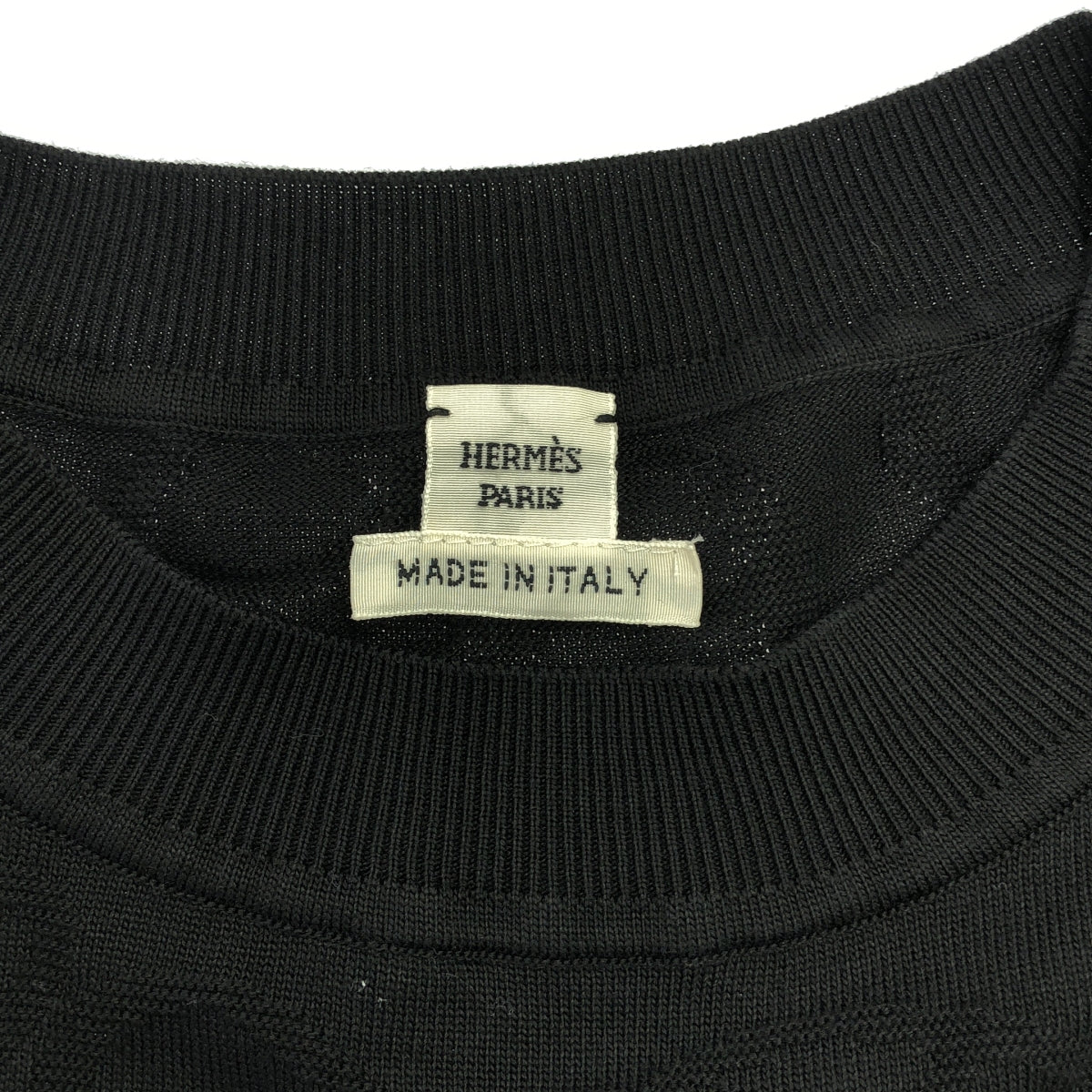 HERMES/愛馬仕| Naoussa Chaine d'Ancre 全身印花針織衫 | 38 |黑色 |女性的