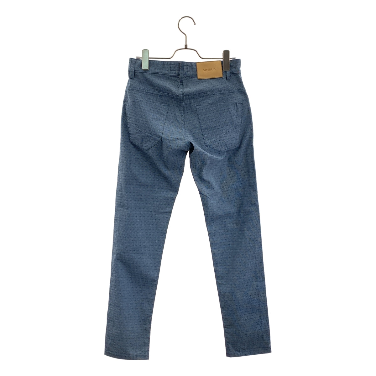 SIVIGLIA / シビリア | ロゴレザーパッチ スラックス パンツ | 28 | メンズ