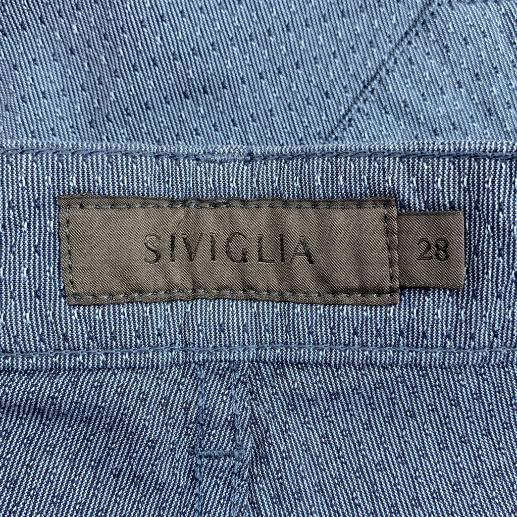 SIVIGLIA / シビリア | ロゴレザーパッチ スラックス パンツ | 28 | メンズ