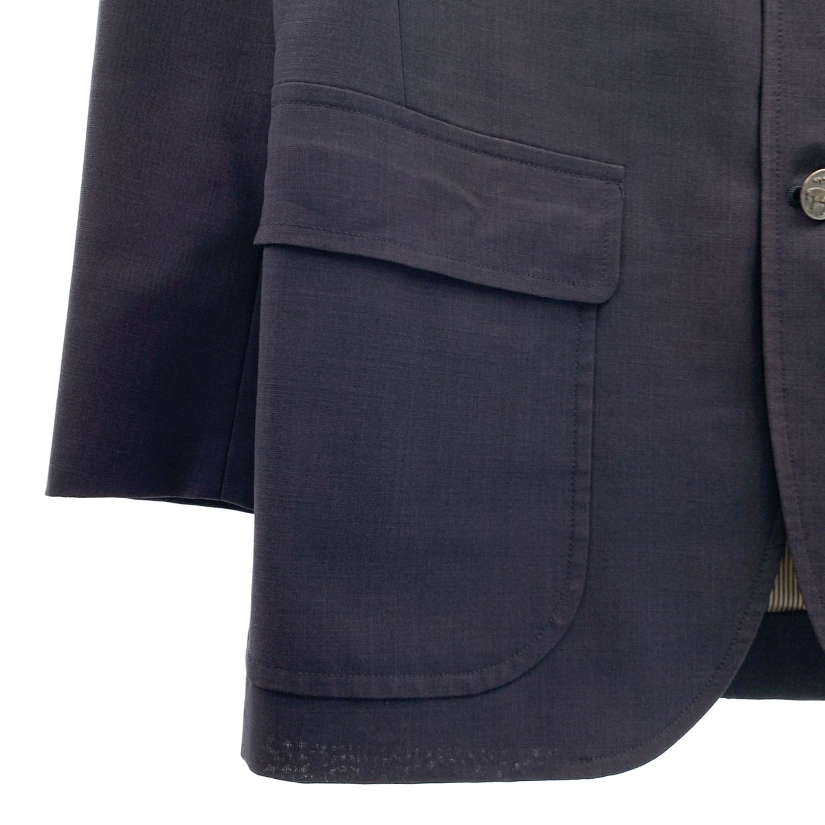 BROOKS BROTHERS / 브룩스 브라더스 | 1818 Cambridge 케임브리지 울 모헤어 혼합 스트레치 메탈 버튼 3B 테일러드 재킷 | 36 | 네이비 |