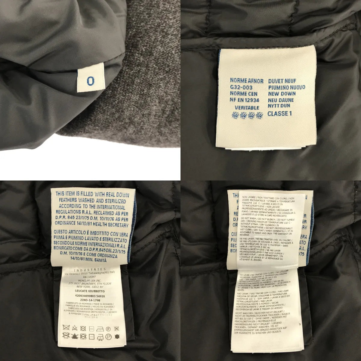 MONCLER / モンクレール | LEUCATE ルカット ウール ダウンコート | 0 | グレー | レディース