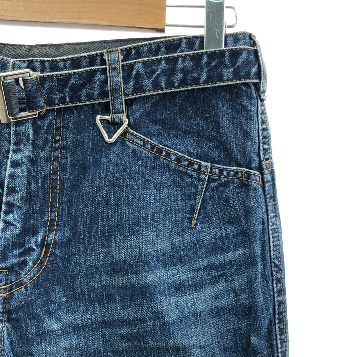 Sacai サカイ デニム サイズ2 ベルテッド ダブルニーデニム sacai サカイ ベルテッドダブルニーデニムパンツ 21-02513M