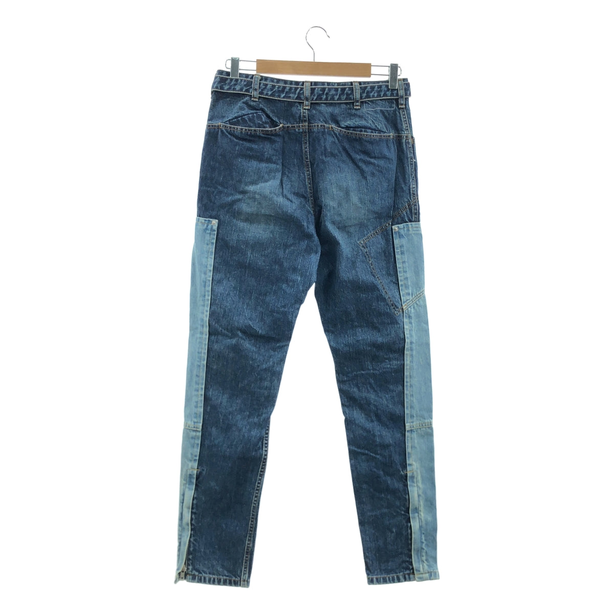 sacai / サカイ | ベルテッド ダブルニー デニムパンツ | 1