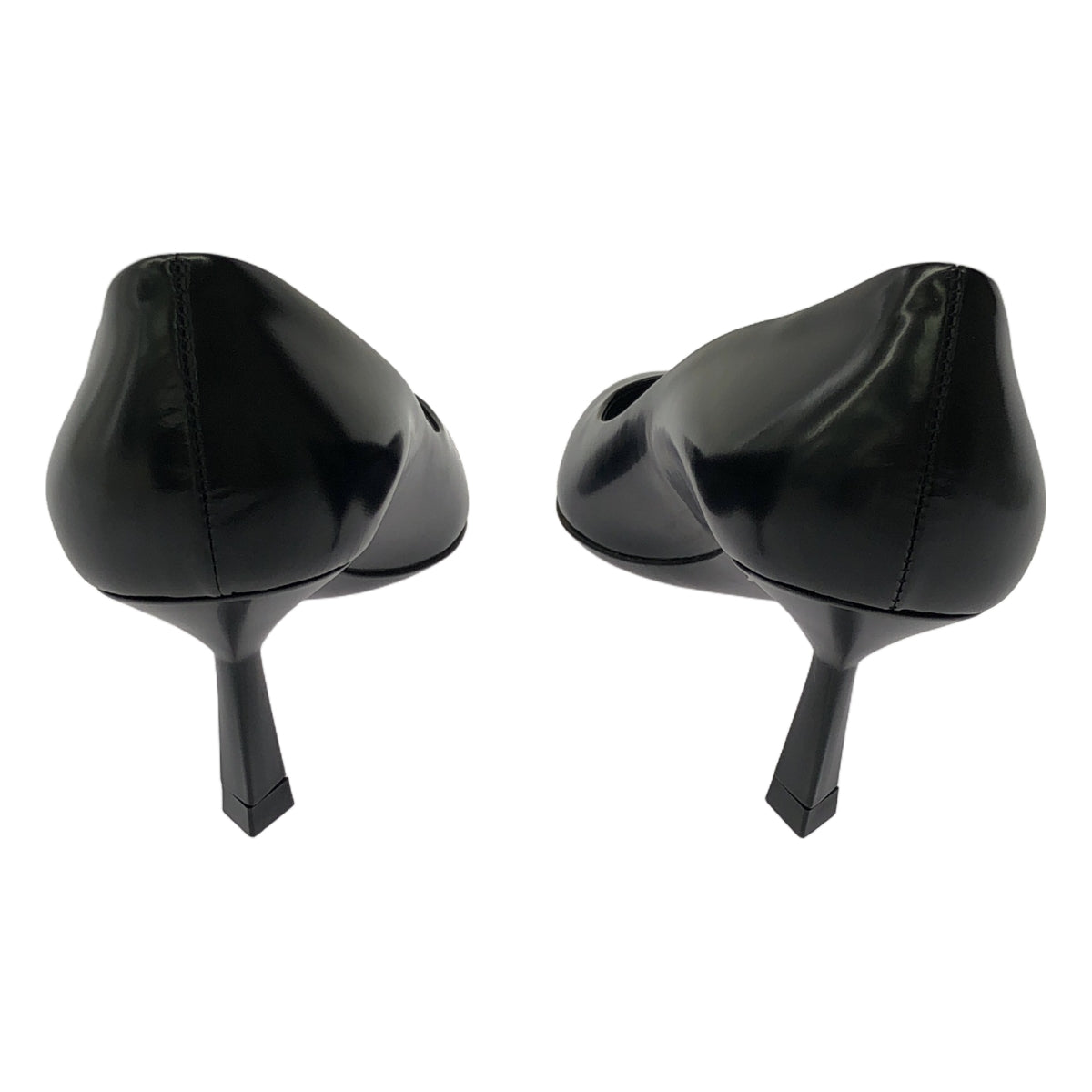 【美品】  PRADA / プラダ | ポインテッドトゥ パンプス | 37 1/2 | ブラック | レディース