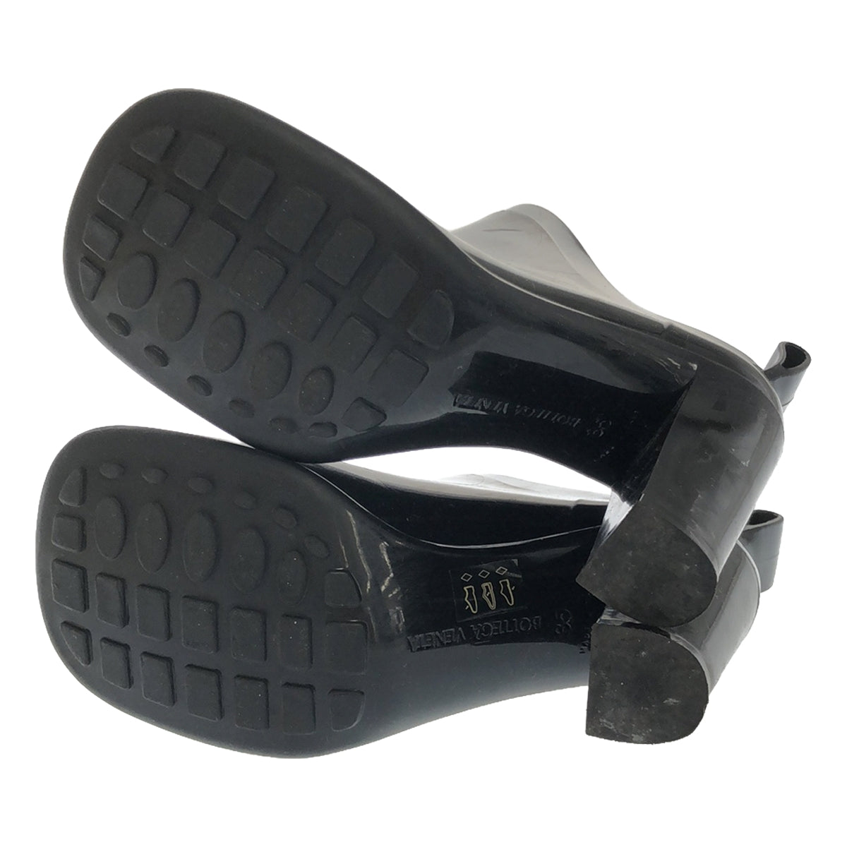 BOTTEGA VENETA / Bottega Veneta | BOTTEGA VENETA方頭橡膠鞋跟短靴 | 35 |黑色 |女性的