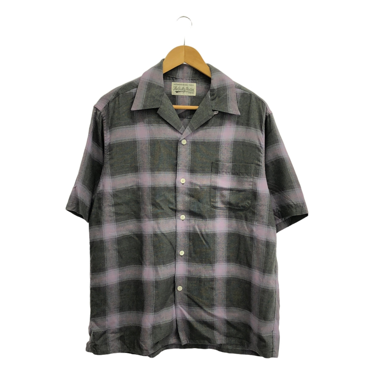 WACKO MARIA / 와코 마리아 | 2022SS | OMBRE CHECK OPEN COLLAR SHIRTS S / S TYPE-2 옴브레 체크 레이온 셔츠 | M | 멀티 컬러 | 남성
