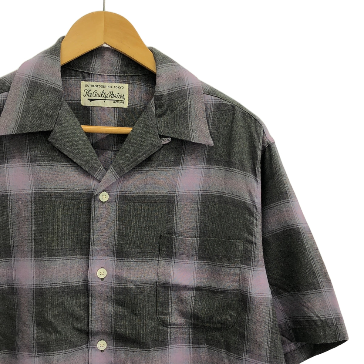 WACKO MARIA / ワコマリア | 2022SS | OMBRE CHECK OPEN COLLAR SHIRTS S/S TYPE-2 オンブレチェック レーヨン シャツ | M | マルチカラー | メンズ