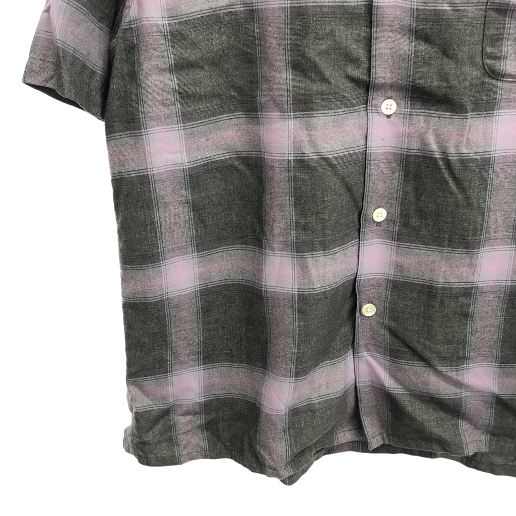 WACKO MARIA / ワコマリア | 2022SS | OMBRE CHECK OPEN COLLAR SHIRTS S/S TYPE-2 オンブレチェック レーヨン シャツ | M | マルチカラー | メンズ
