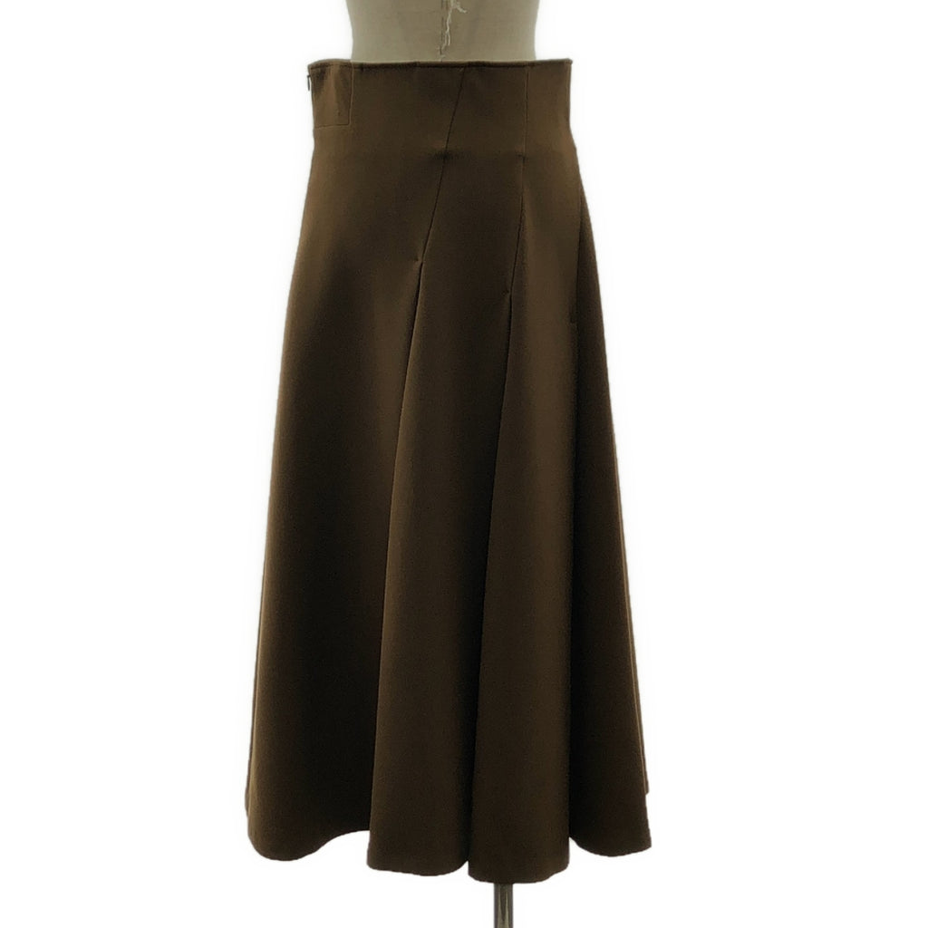 【美品】  ADORE / アドーア | アシンメトリー フレア ロングスカート | 38 | ブラウン | レディース